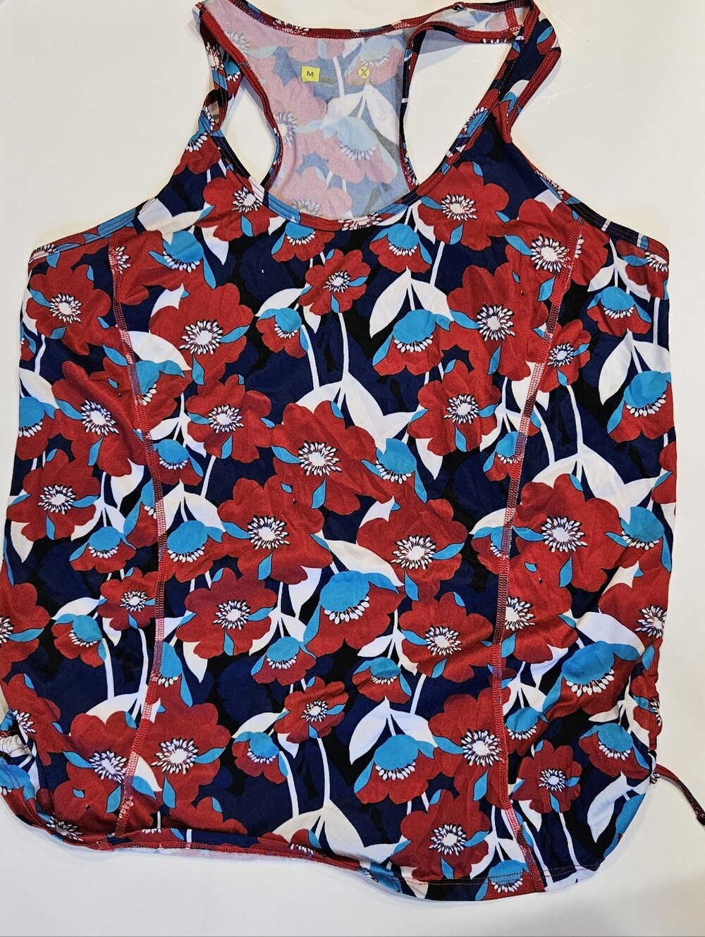 Red Floral Racerback Tank Top